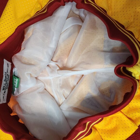 Bel-Air Academy Basketball Shorts Yellow & Red Size M Athletic Mesh Sports Appar - Picture 11 of 12